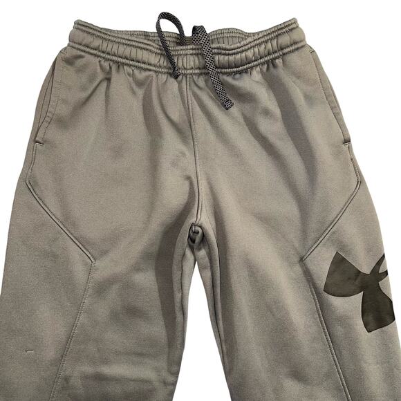 Under Armour Boys Joggers Sweatpants Athletic Storm Loose Fit Gray Large - Picture 2 of 10